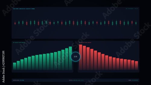FinTech Algorithmic Trading Order Telemetry and Latency Readout 4K Loop