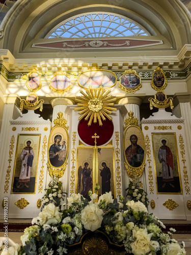 Fotografie The Memorial Church to the Soldiers Fallen During the Capture of Kazan in 1552 (Church-Monument in Honor of the Image of the Savior Not Made by Hands) is an Orthodox memorial church in Kazan