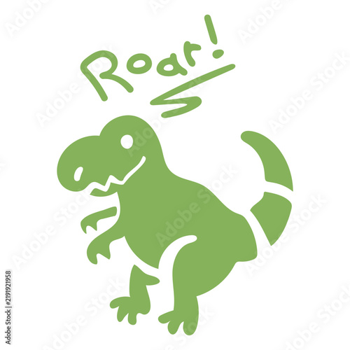 Roar t rex dinosaur flat