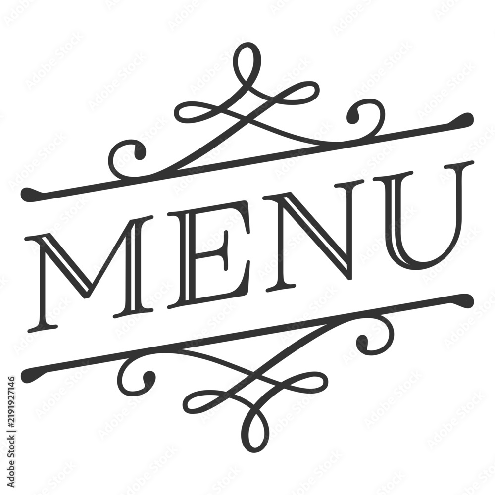 Obraz premium Menu vintage label
