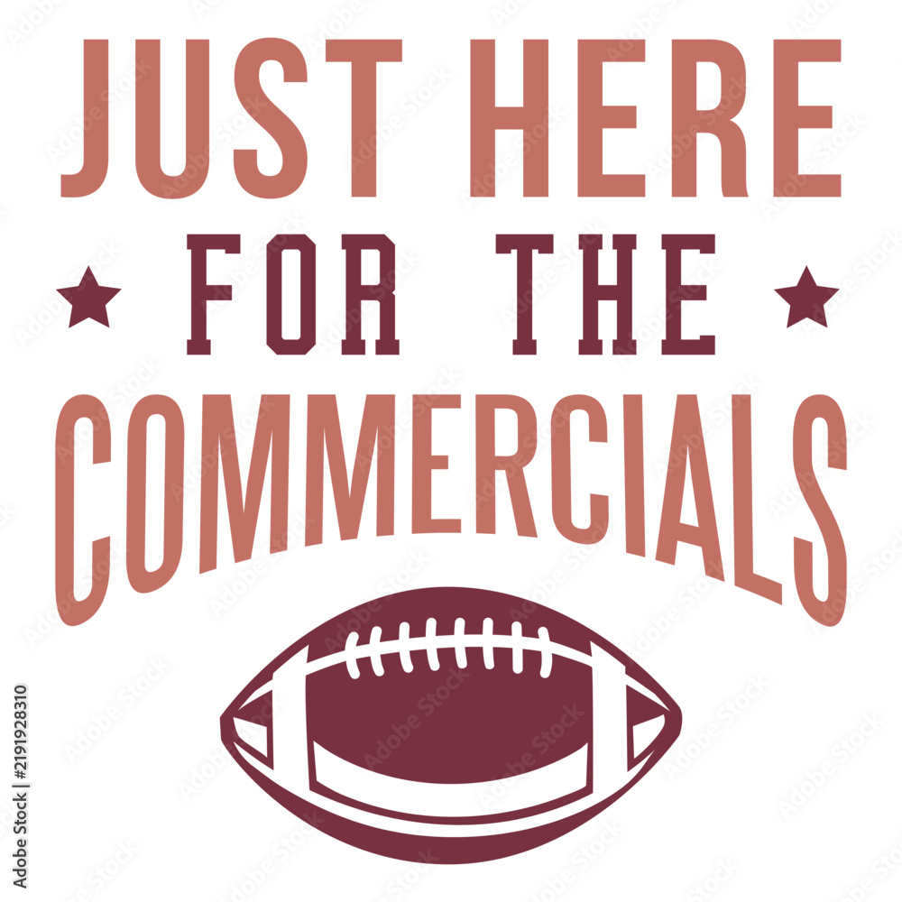 Fototapeta premium Here for the commercials lettering