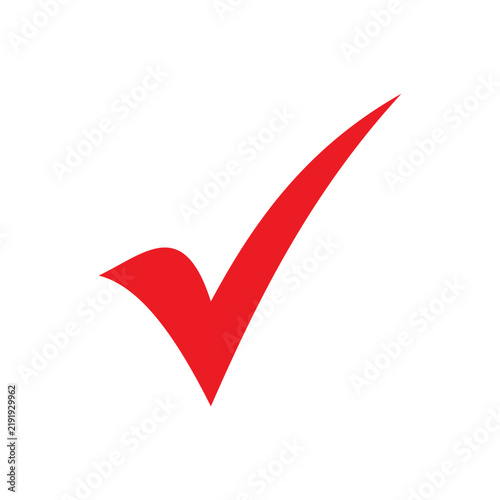 Red Check Mark Symbol Icon