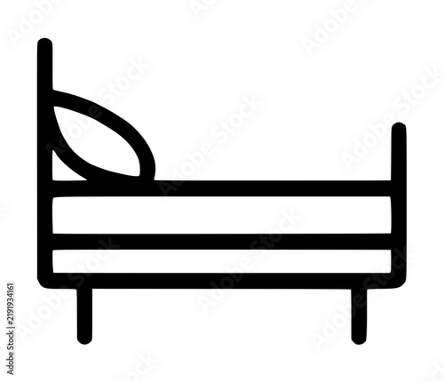 Konstfotografi Minimalist daybed frame shown from the side with a raised headboard post, lower
