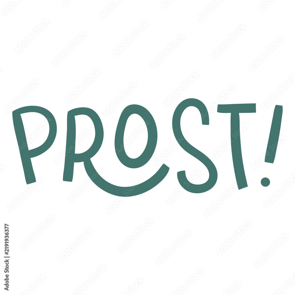 Fototapeta premium Prost! hand written badge