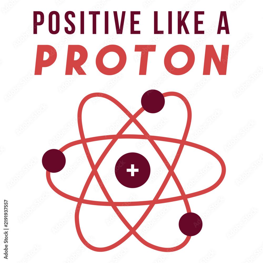 Fototapeta premium Positive proton stroke badge