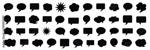 Foto speech bubble collection, comic dialogue chat message and communication icons se