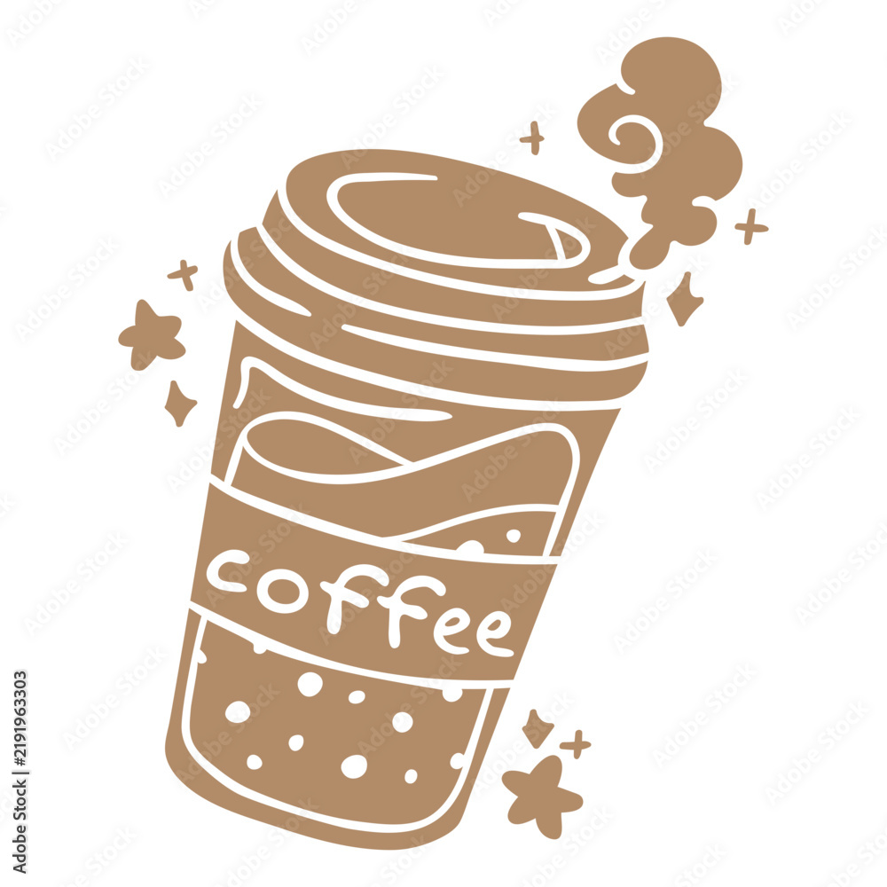 Fototapeta premium Ice coffee cup cut out