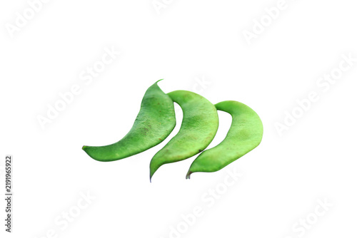 green peas isolated on white background