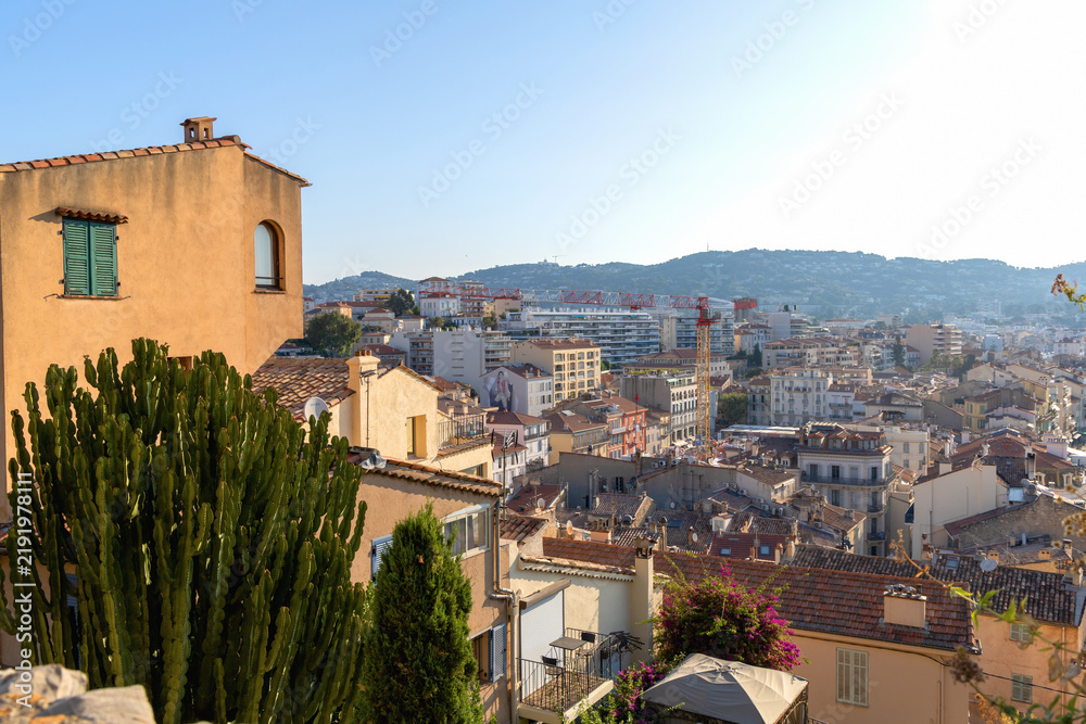 Obraz premium Cannes cityscape view from Le Suquet hill.