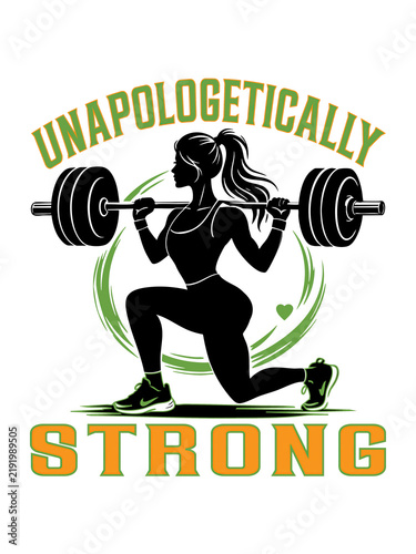 T- SHIRT DESIGN.
Unapologetically strong typography design with silhouette of woman in yoga pose