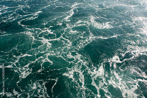 Принти на полотні Foam and turbulence in a seawater wake