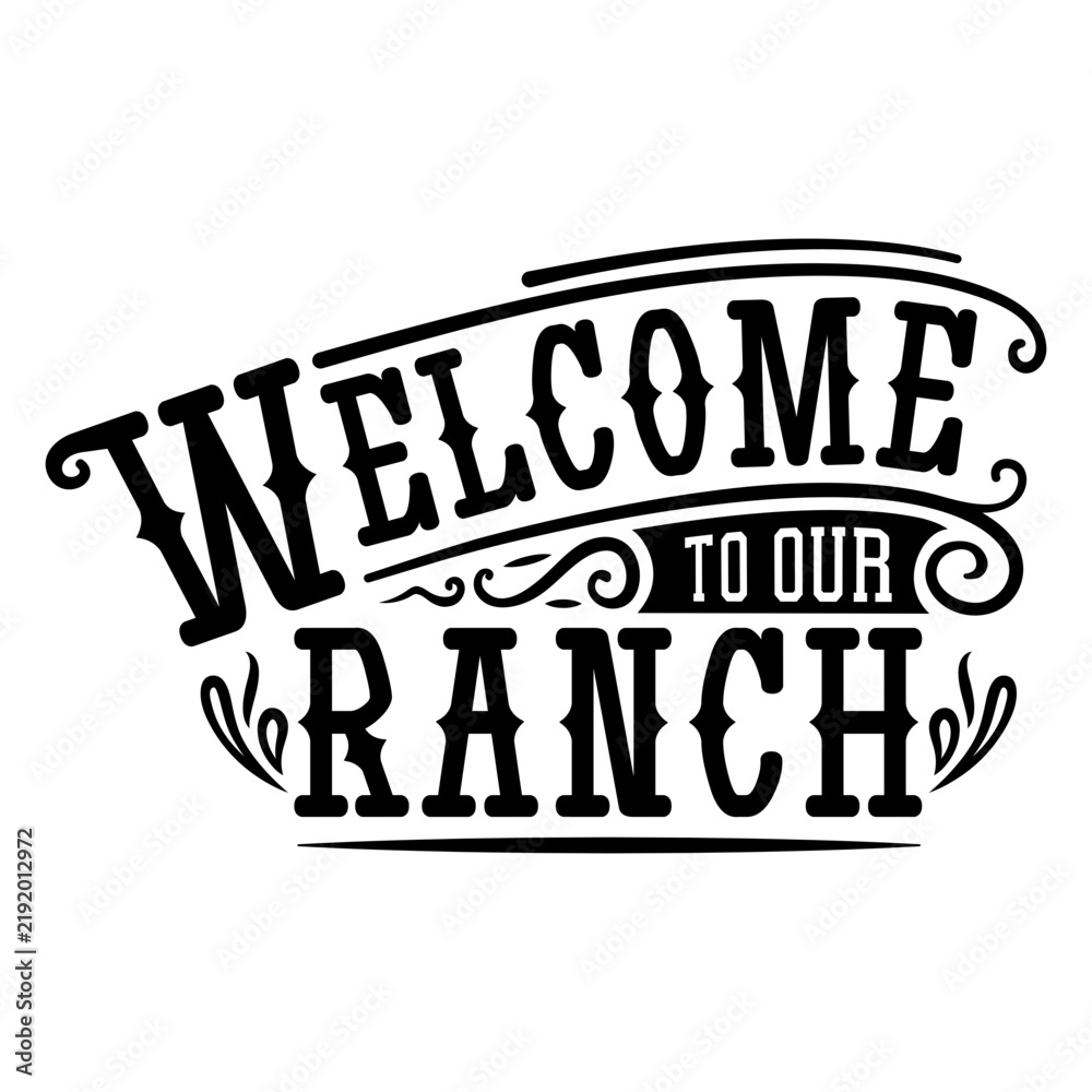 Fototapeta premium Ranch welcome badge
