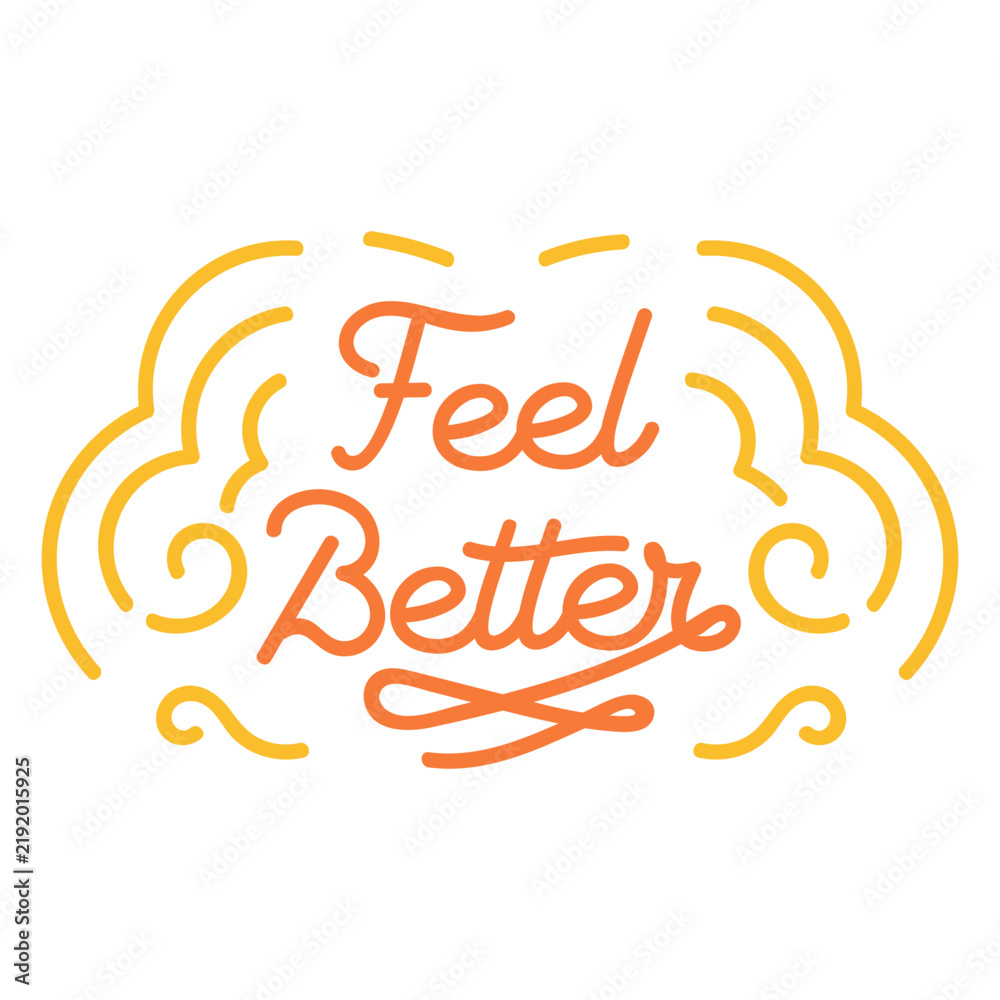 Fototapeta premium Feel better quote stroke element