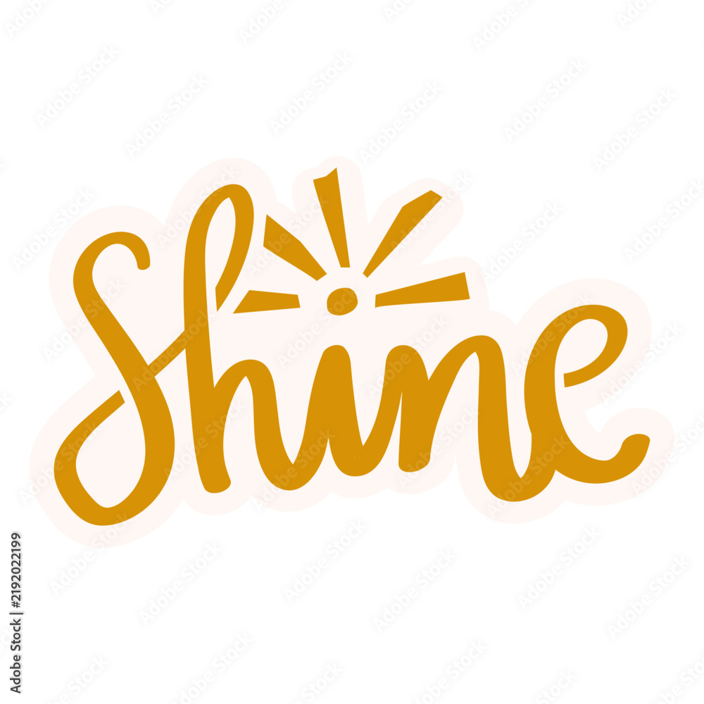 Fototapeta premium Shine lettering with Sun