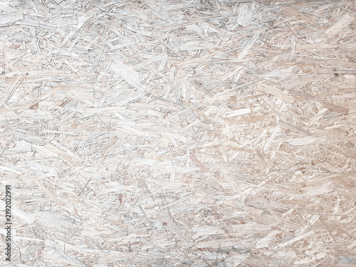 White plywood texture and background. Oriented strand board - OSB.