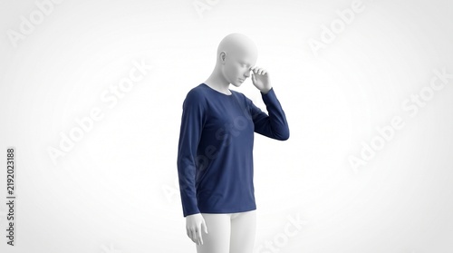 Tired Woman Rubbing Her Eye Showing Fatigue and Eye Strain