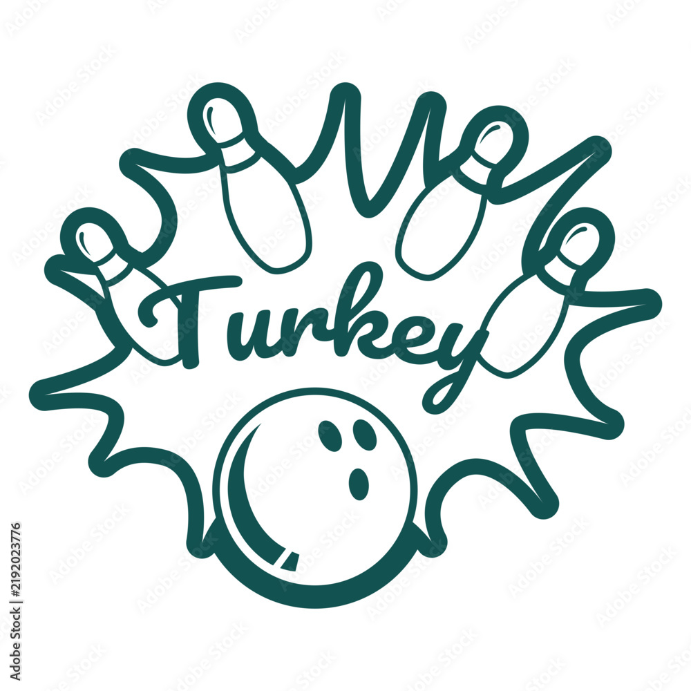Fototapeta premium Turkey cut out quote