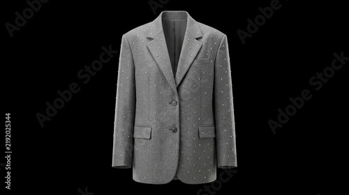 Elegant Grey Business Suit Blazer for Formal Wear.