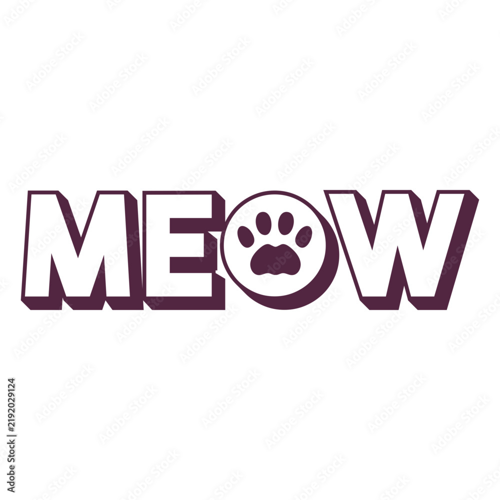 Fototapeta premium Meow badge
