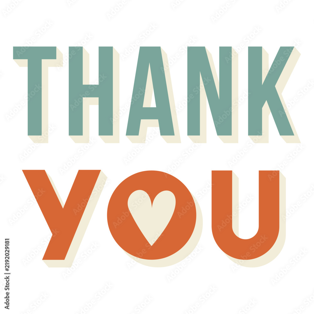 Fototapeta premium Thank you quote sign