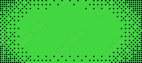 Green bitmap pixel background with gradient pattern effect. 8bit texture with glitch.