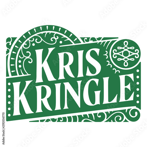 Foto Kris kringle santa claus sign cut out badge