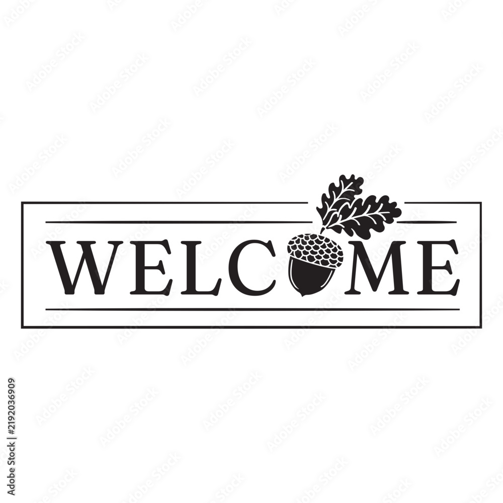 Fototapeta premium Welcome Fall badge