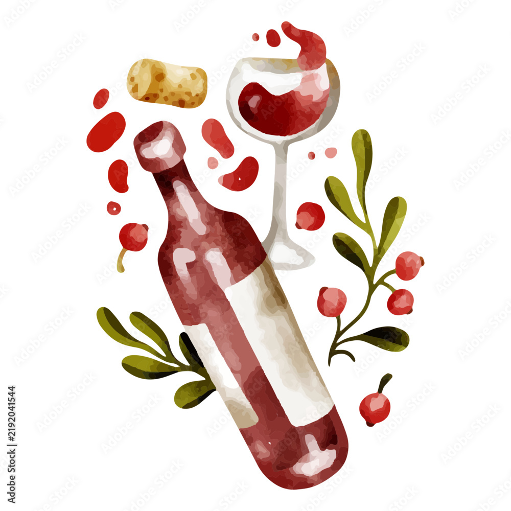 Obraz premium Enjoying Thanksgiving with a bottle of wine