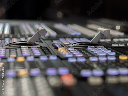 Quadro su tela Professional Broadcast Video Mixer Control Panel Overview