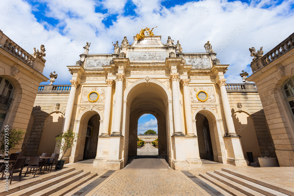 Obraz premium Arc Here triumphal gate at Place Stanislas in Nancy city, France