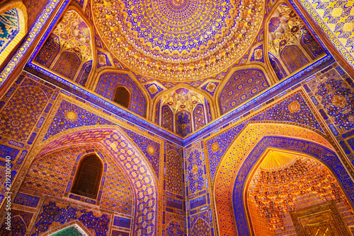 Fotografía Registan mosaic pattern design background, Samarkand
