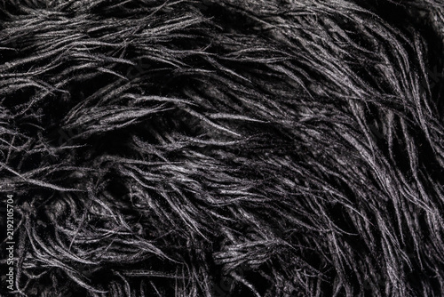 Fotografie Textura de fibra abstracta de cabello oscuro enredado