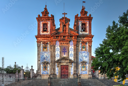 Church of Saint Ildefonso in Porto, Portugal during the golden hour (just before sunset)