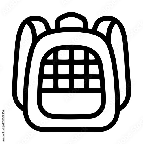 Фотография Graphic vector icon of a pet carrier backpack showing curved shoulder straps and
