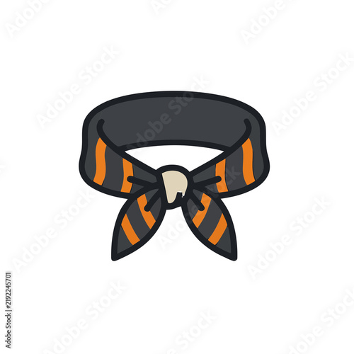 фотографія Striped neckerchief with knot