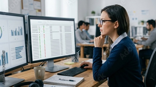 Analyst reviewing an automated decisioning audit log — data driven decision making in the insurance industry