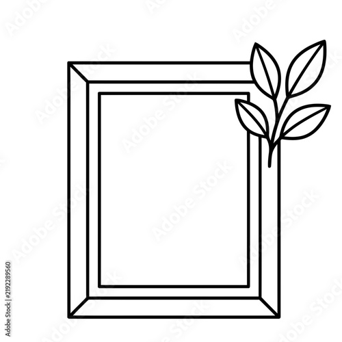 Square frame with leaves illustration
