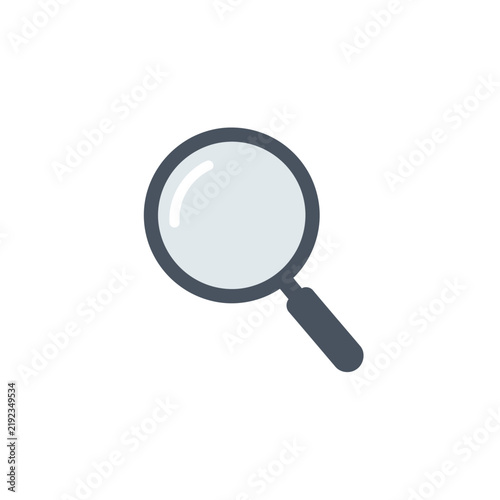 Minimalist UI empty state magnifying glass icon vector design element for user interface and web application navigation