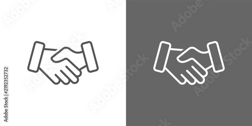 trust icon set in black and white line style