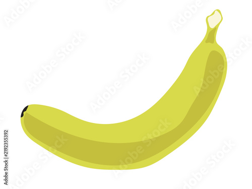 Cavendish banana in a cartoon line-art style.