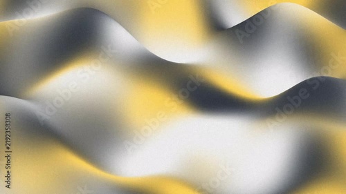 3d abstract organic wave background video loop with grainy yellow grey gradient surface for web design presentation backdrop