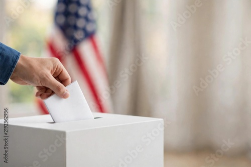 Voters at polling stations on Election Day, actively participating in the democratic process in the United States