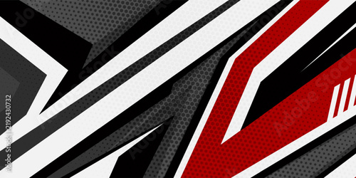 Vector design for car decal stickers. Abstract striped racing background kit for vehicle and race car wraps.