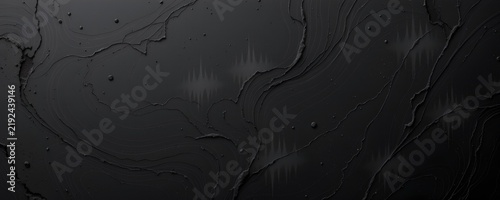 Two contrasting scenes separated by a vertical line. On one side, there's an intricate pattern that appears to be a close up of a textured surface with a dark background