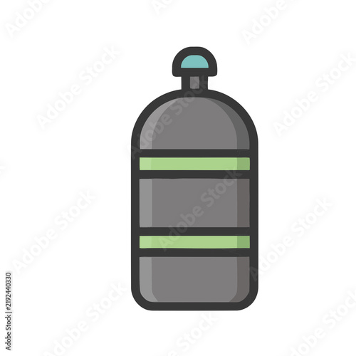 Cuadro en lienzo Illustration of a gas cylinder