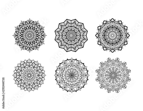 Hand drawn Indian flower henna pattern, delicate mehndi ornament for tattoo and body art