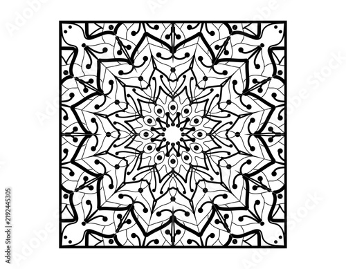 Hand drawn Indian flower henna pattern, delicate mehndi ornament for tattoo and body art