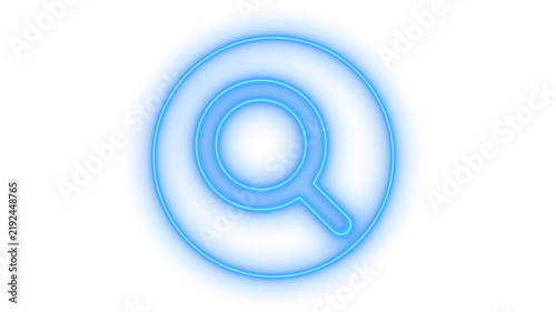 Glowing neon magnifying glass search icon isolated on transparent background. Find symbol. Web UI button. Zoom lens tool. Navigation sign. Discovery