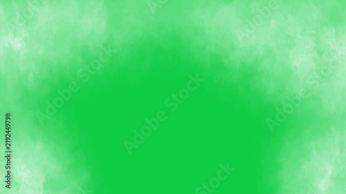 White Smoke or Fog Cloud Dissolving and Expanding on Chroma Key Green Screen Background