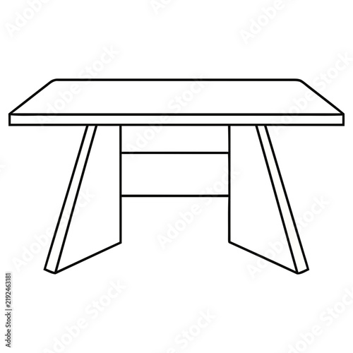 Simple line drawing of a table